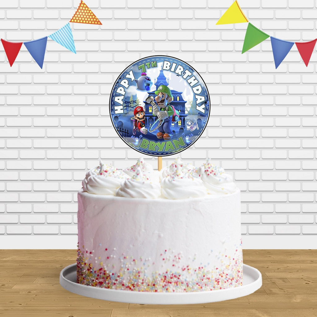 Luigis Mansion Cake Topper Centerpiece Birthday Party Decorations