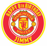 Manchester United FC Edible Cake Toppers Round