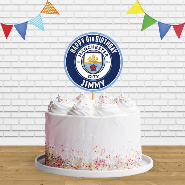 Manchester City Cake Topper Centerpiece Birthday Party Decorations