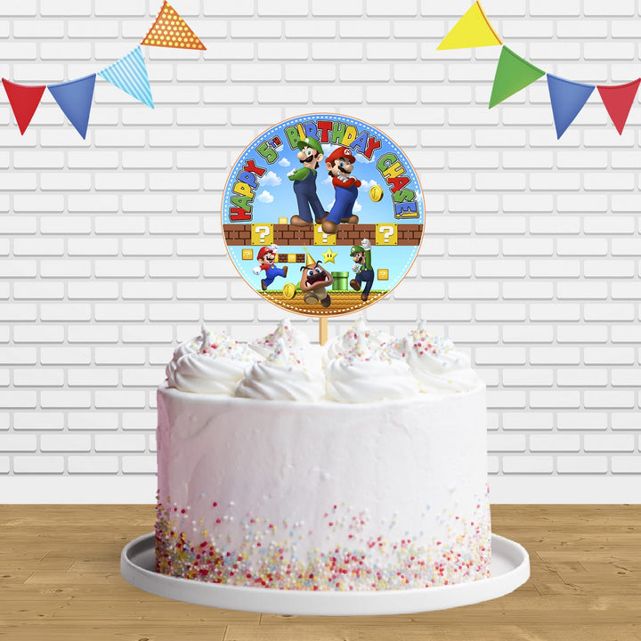 Mario Luigi Nintendo Cake Topper Centerpiece Birthday Party Decorations