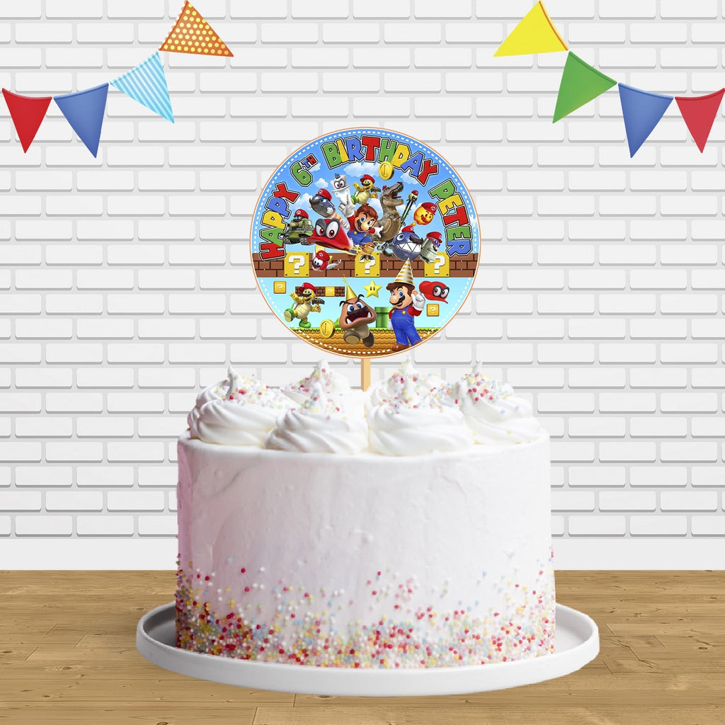 Mario Oddyssy Nintendo Cake Topper Centerpiece Birthday Party Decorations