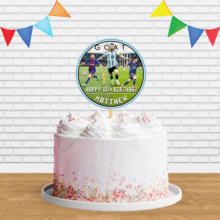 Messi Fc Barcelona PSG Argentina Cake Topper Centerpiece Birthday Party Decorations