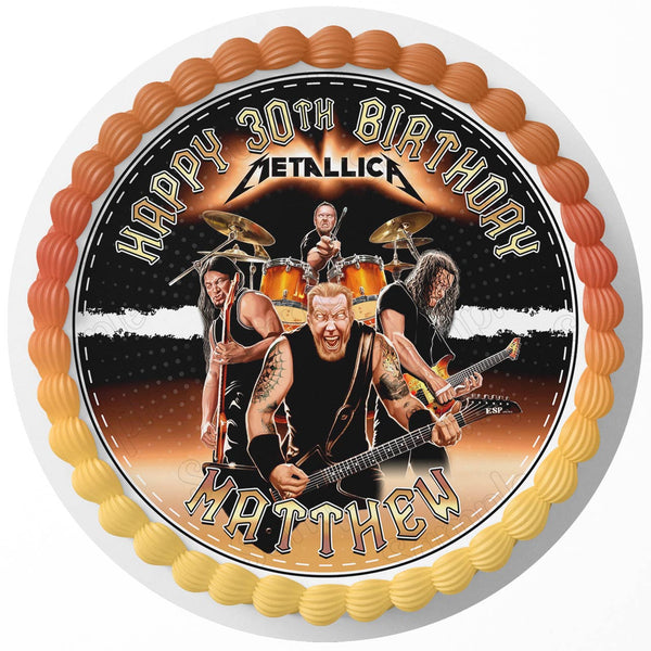 Metallica Band Edible Cake Toppers Round