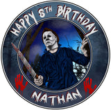 Michael Myers Edible Cake Toppers Round