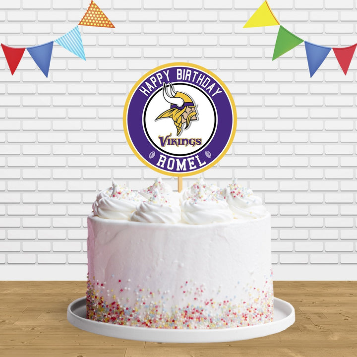 Minnesota Vikings Cake Topper Centerpiece Birthday Party Decorations