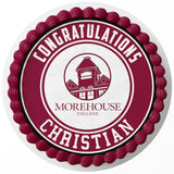 Morehouse College Edible Cake Toppers Round