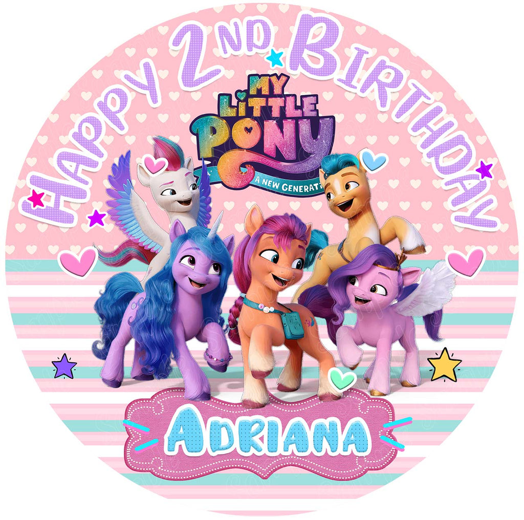 My Little Pony a New Generation RD Edible Cake Toppers Round
