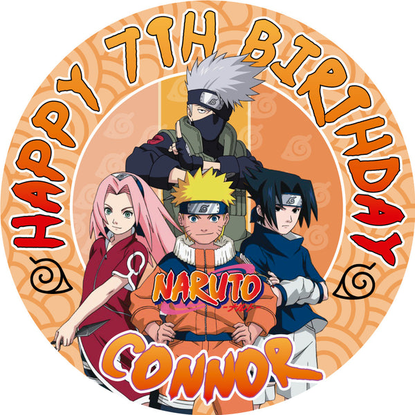 Naruto Edible Cake Toppers Round