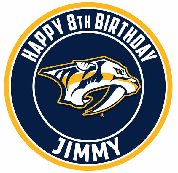 Nashville Predators Edible Cake Toppers Round