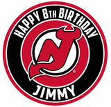 New Jersey Devils Edible Cake Toppers Round