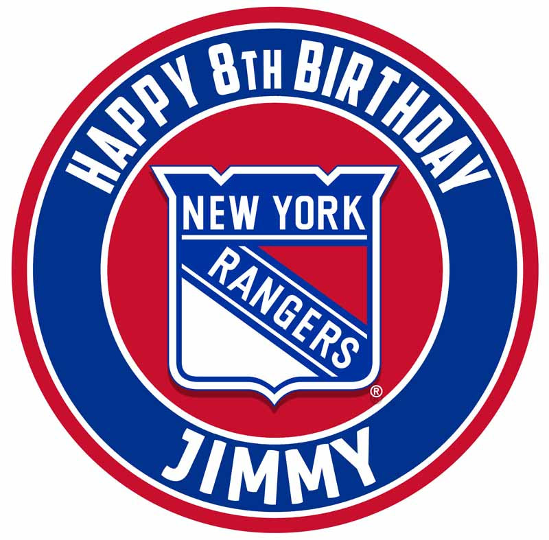 New York Rangers Edible Cake Toppers Round