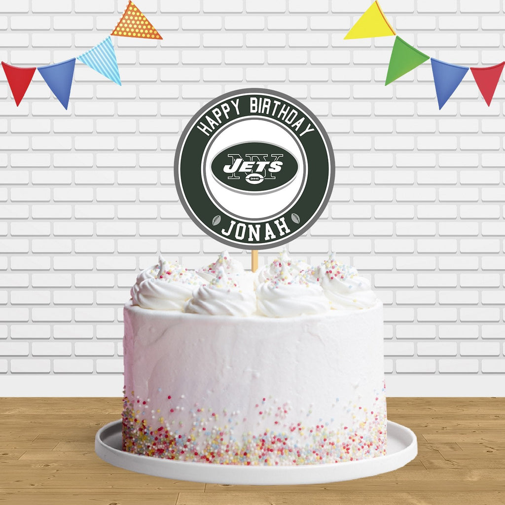 New York Jets Cake Topper Centerpiece Birthday Party Decorations