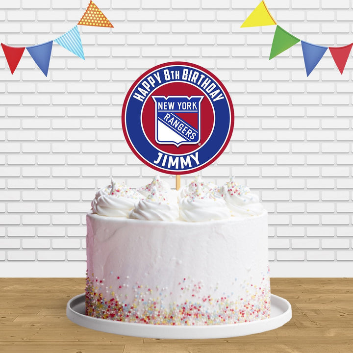 New York Rangers Cake Topper Centerpiece Birthday Party Decorations