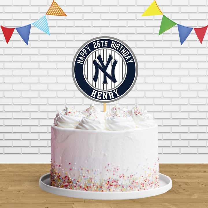 New York Yankees Cake Topper Centerpiece Birthday Party Decorations