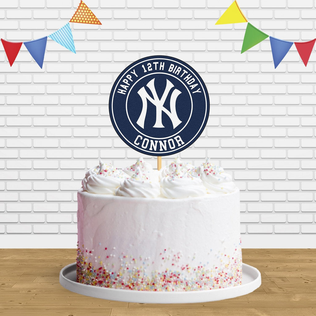 New York Yankees Blue Cake Topper Centerpiece Birthday Party