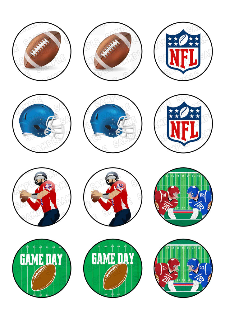 NFL Cupcake Toppers, Football