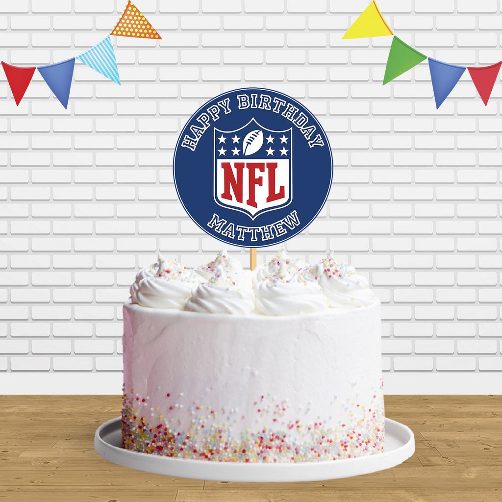 NFL Logo Football Cake Topper Centerpiece Birthday Party Decorations