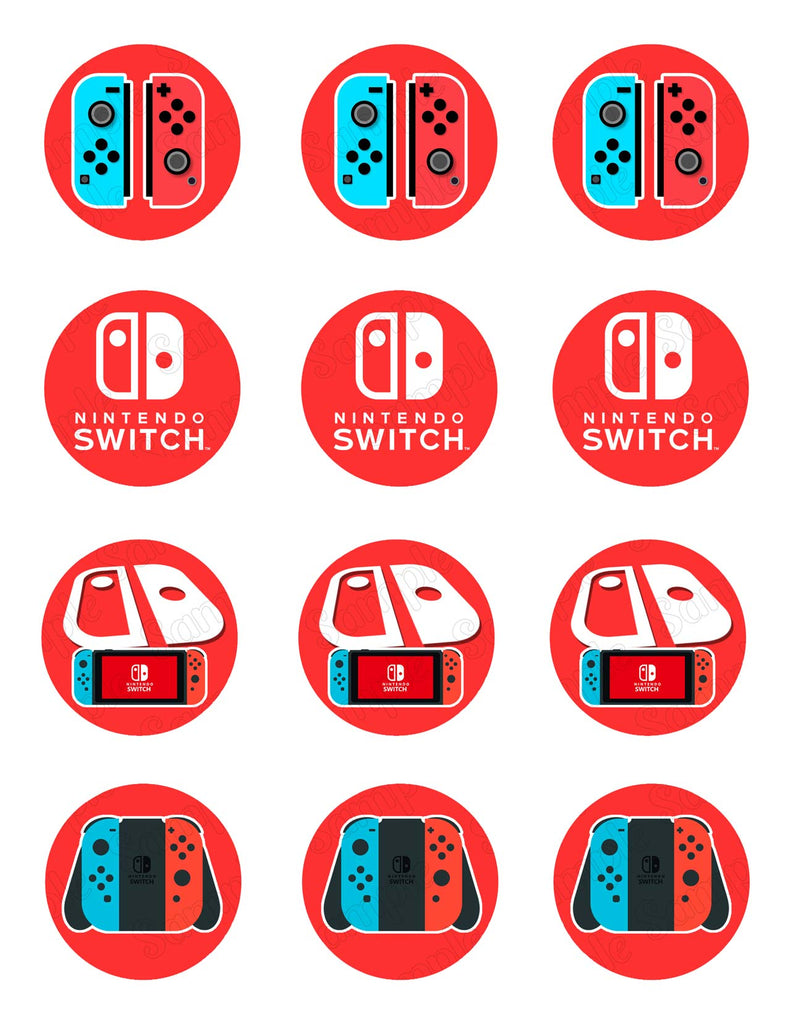 Nintendo Switch Edible Cupcake Toppers