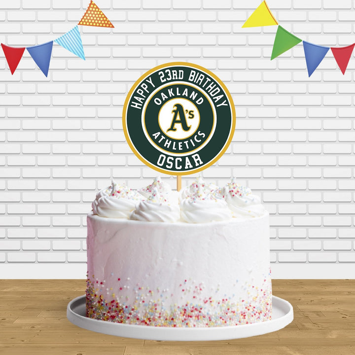 Oakland Athletics Cake Topper Centerpiece Birthday Party Decorations