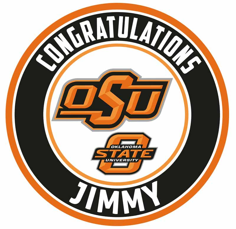 Oklahoma State Cowboys Edible Cake Toppers Round