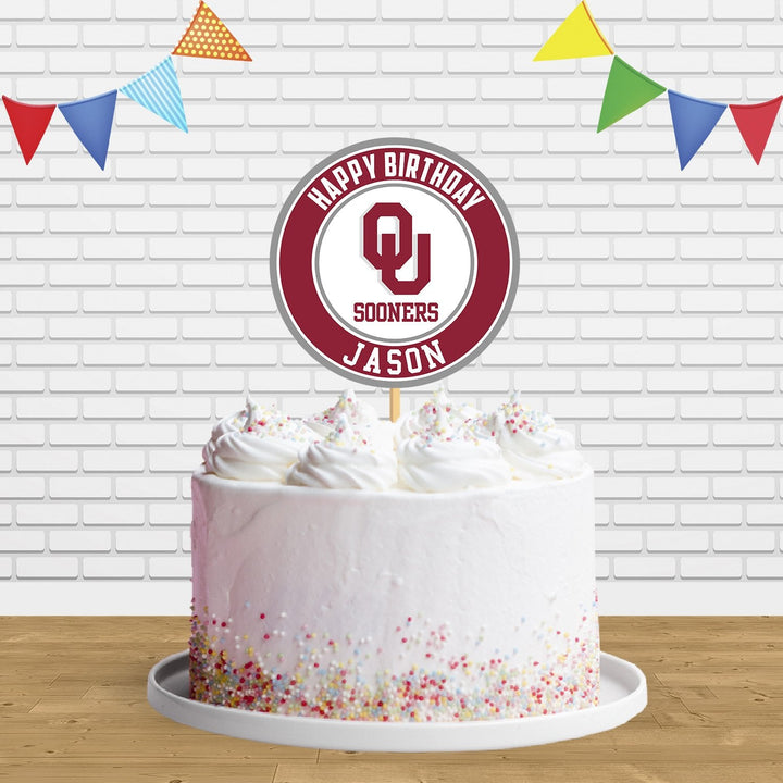 Oklahoma Sooners Cake Topper Centerpiece Birthday Party Decorations