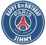 Paris Saint Germain FC Edible Cake Toppers Round