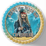 Pirates of the Caribbean PR Edible Cake Toppers Round