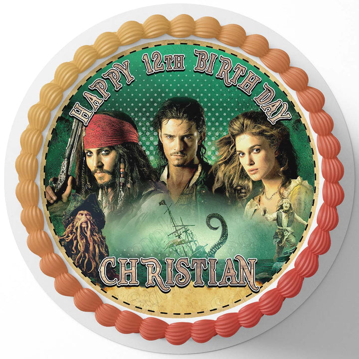 Pirates of the Caribbean RD Edible Cake Toppers Round