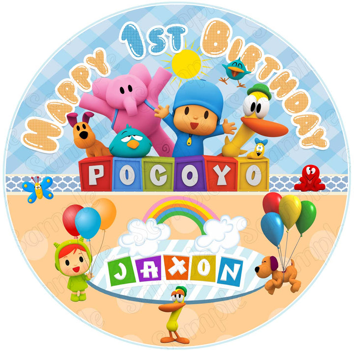 Pocoyo Edible Cake Toppers Round