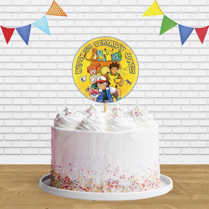 Pokemon Ash PokeBall Pikachu Cake Topper Centerpiece Birthday Party Decorations