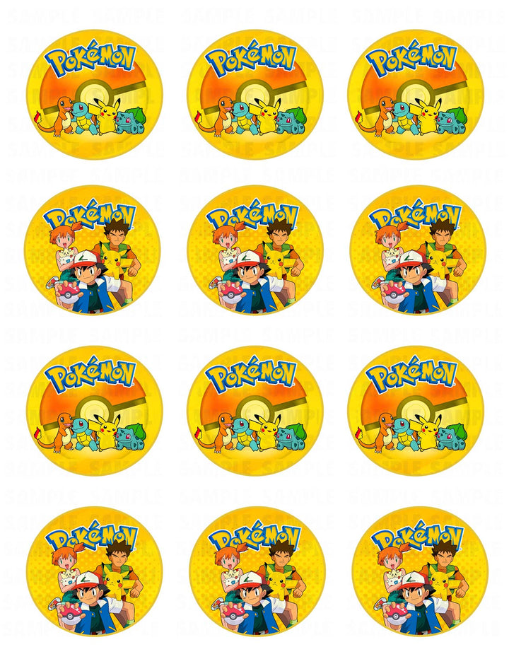 Pokemon Cupcakes Edible Cupcake Toppers