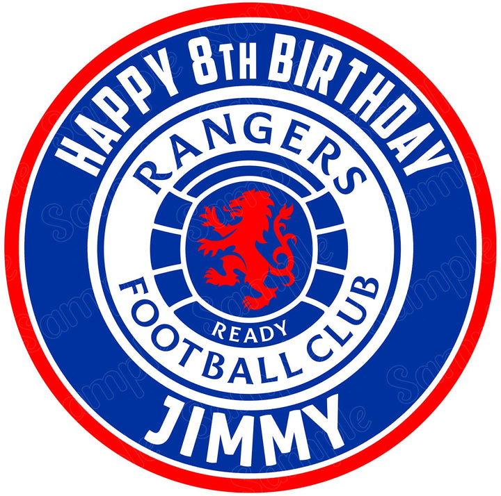 Rangers FC Edible Cake Toppers Round