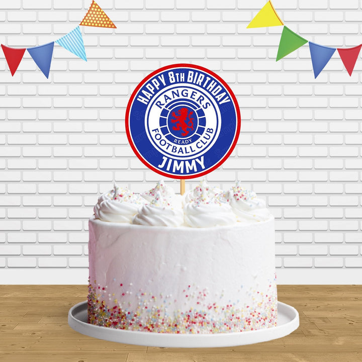 Rangers FC Cake Topper Centerpiece Birthday Party Decorations