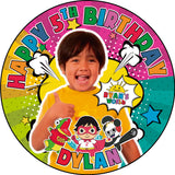 Ryans World Edible Cake Toppers Round