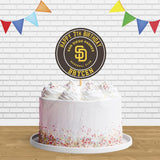 San Diego Padres Brown Cake Topper Centerpiece Birthday Party Decorations