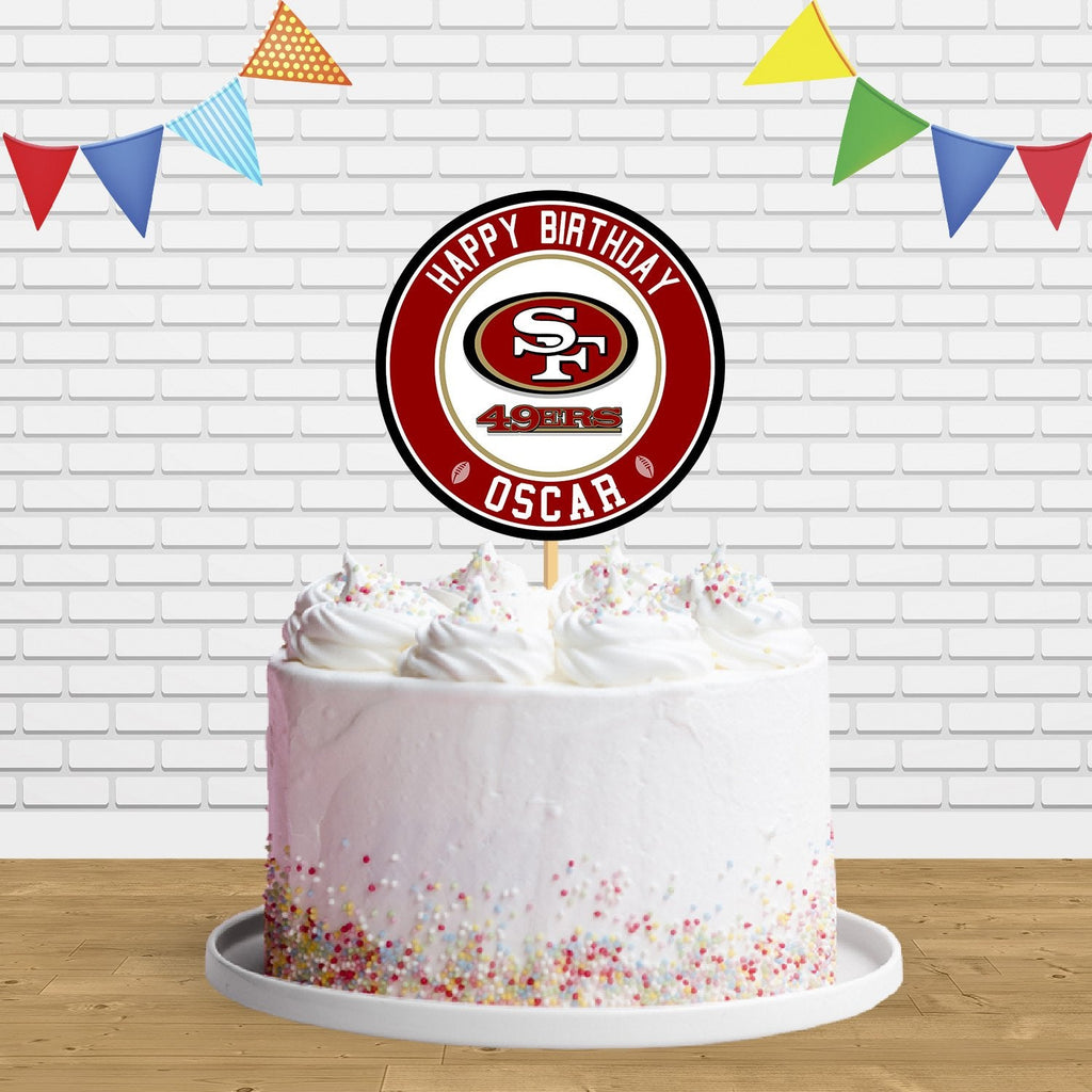Wedding Cake Topper San Francisco 49ers Football Themed Pretty Short-H –