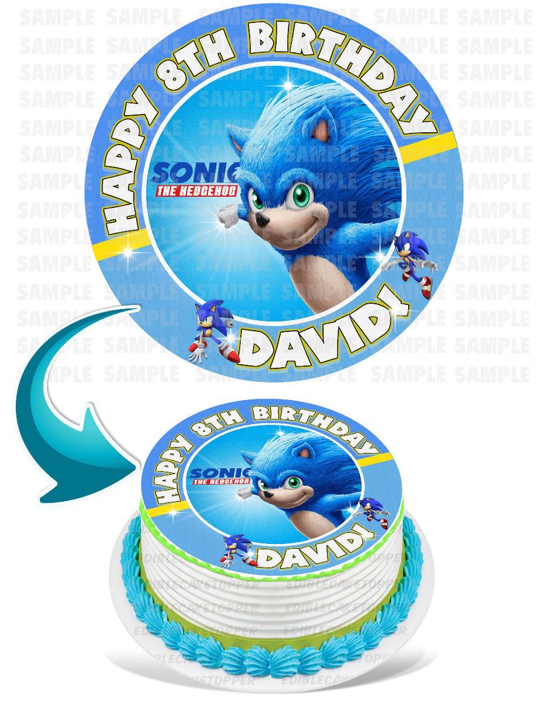 Sonic X Edible Image Cake Topper Personalized Birthday Sheet Decoration  Custom Party Frosting Transfer Fondant