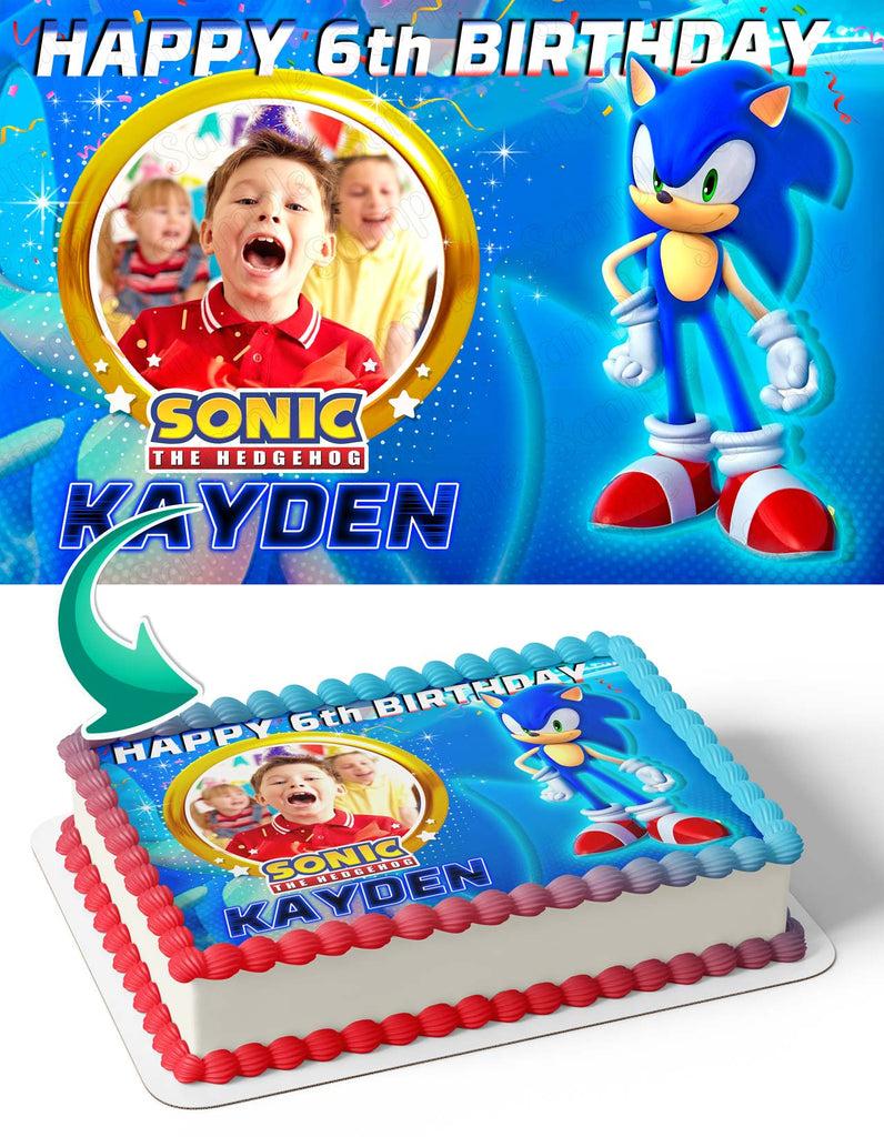 Sonic the Hedgehog Cake Topper, Sonic the Hedgehog Shaker Cake Topper, Sonic,  Super Sonic 