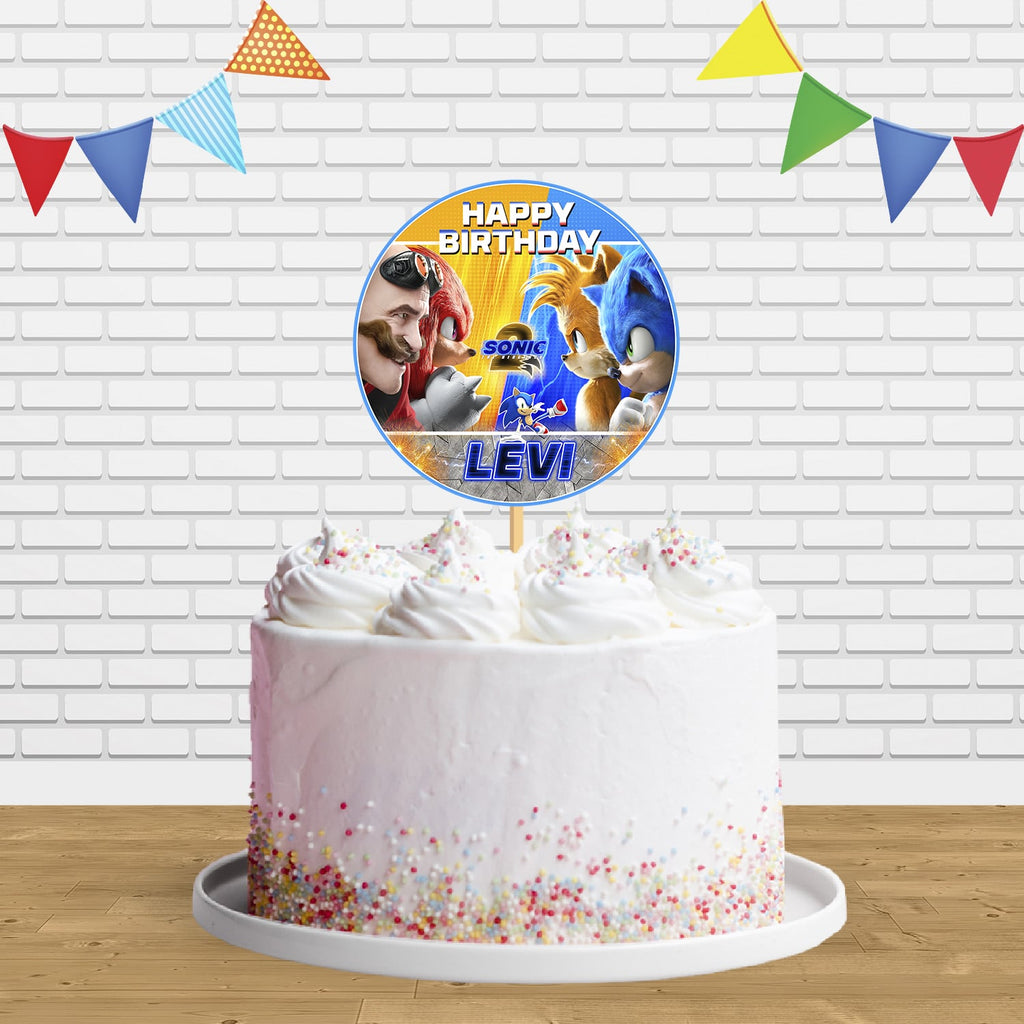 SONIC THE HEDGEHOG Party Edible Cake topper image