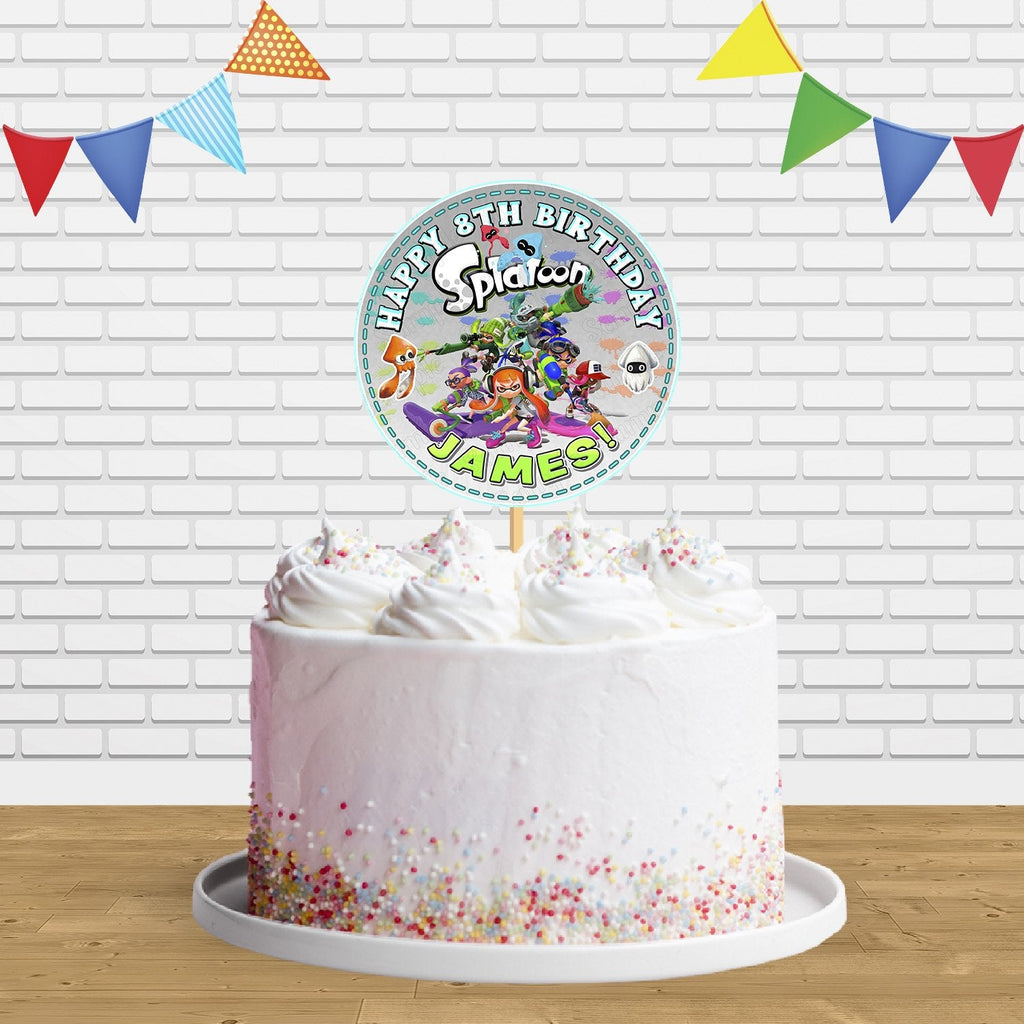 Splatoon Cake Topper Centerpiece Birthday Party Decorations