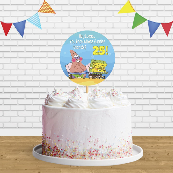 Spongebob Whats Funnier 24 Cake Topper Centerpiece Birthday Party Decorations