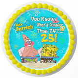SpongeBob Whats Funnier Than 24 2023 Edible Cake Toppers Round