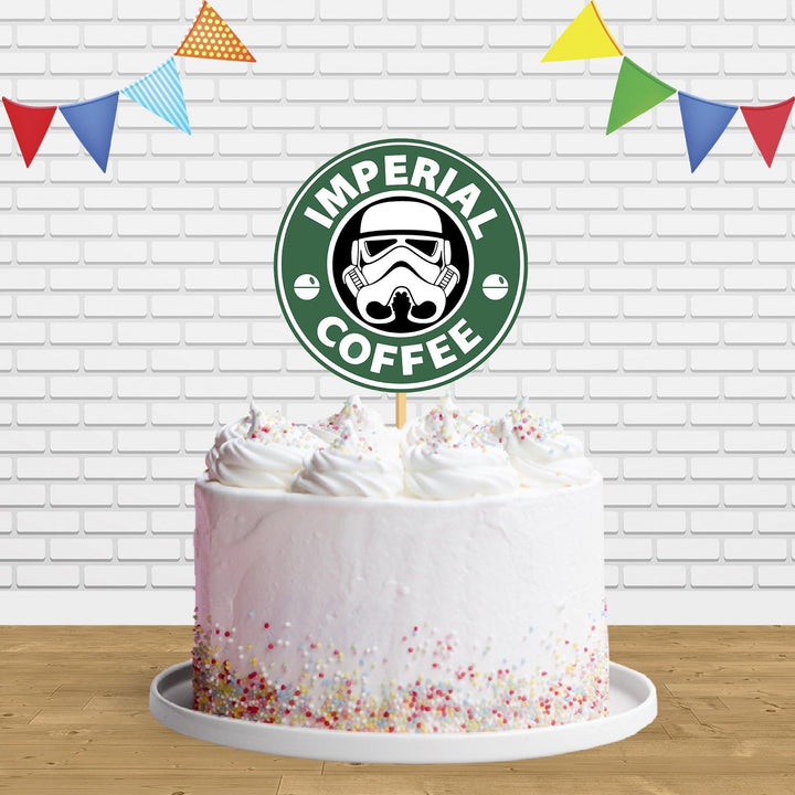 Starbucks Star Wars Imperial Coffee Cake Topper Centerpiece Birthday Party Decorations