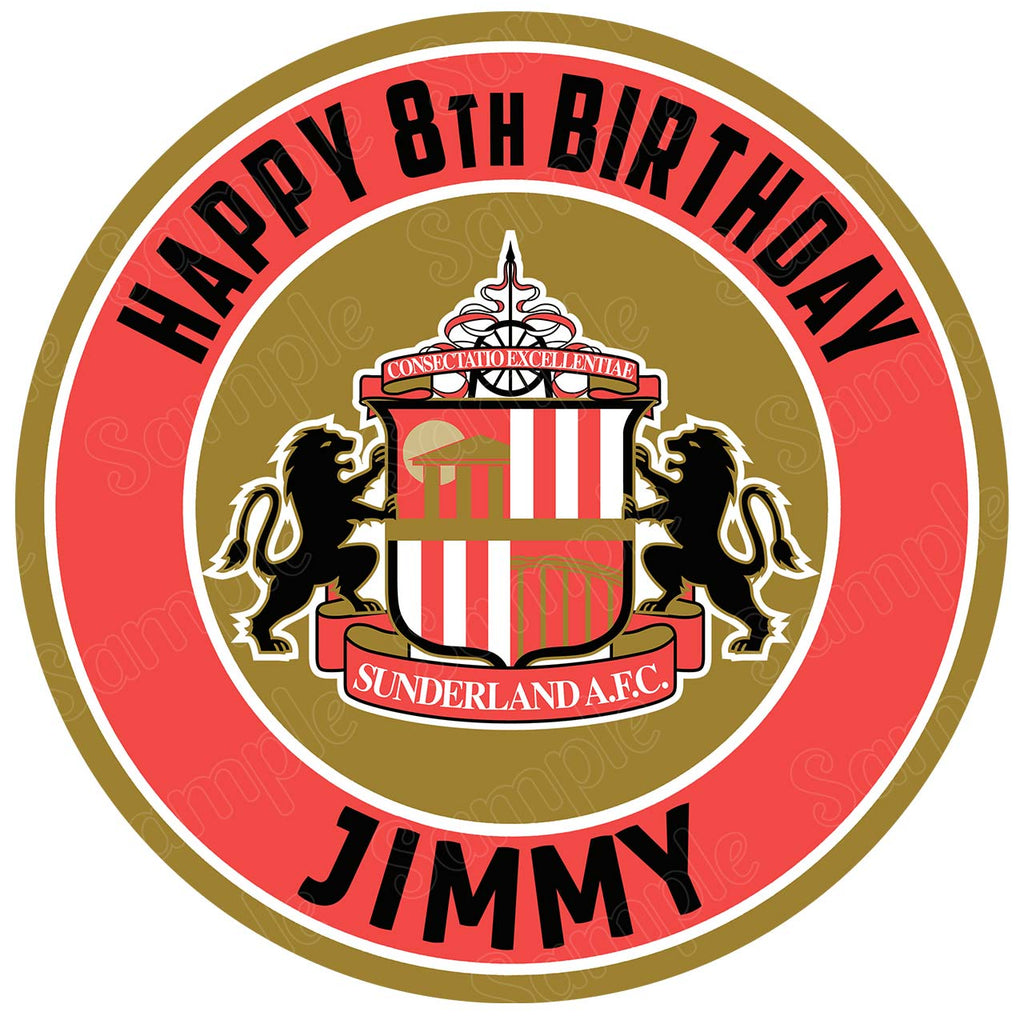 Sunderland AFC Edible Cake Toppers Round
