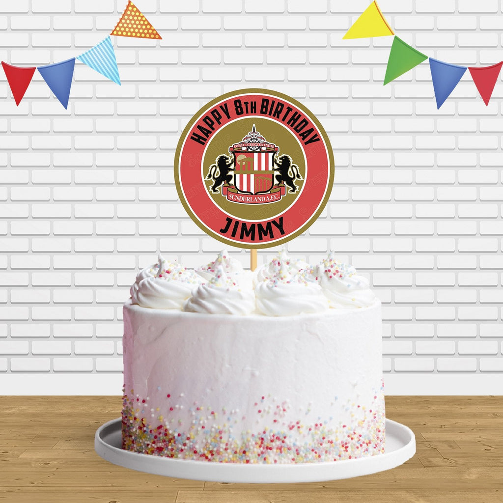 Sunderland AFC Cake Topper Centerpiece Birthday Party Decorations