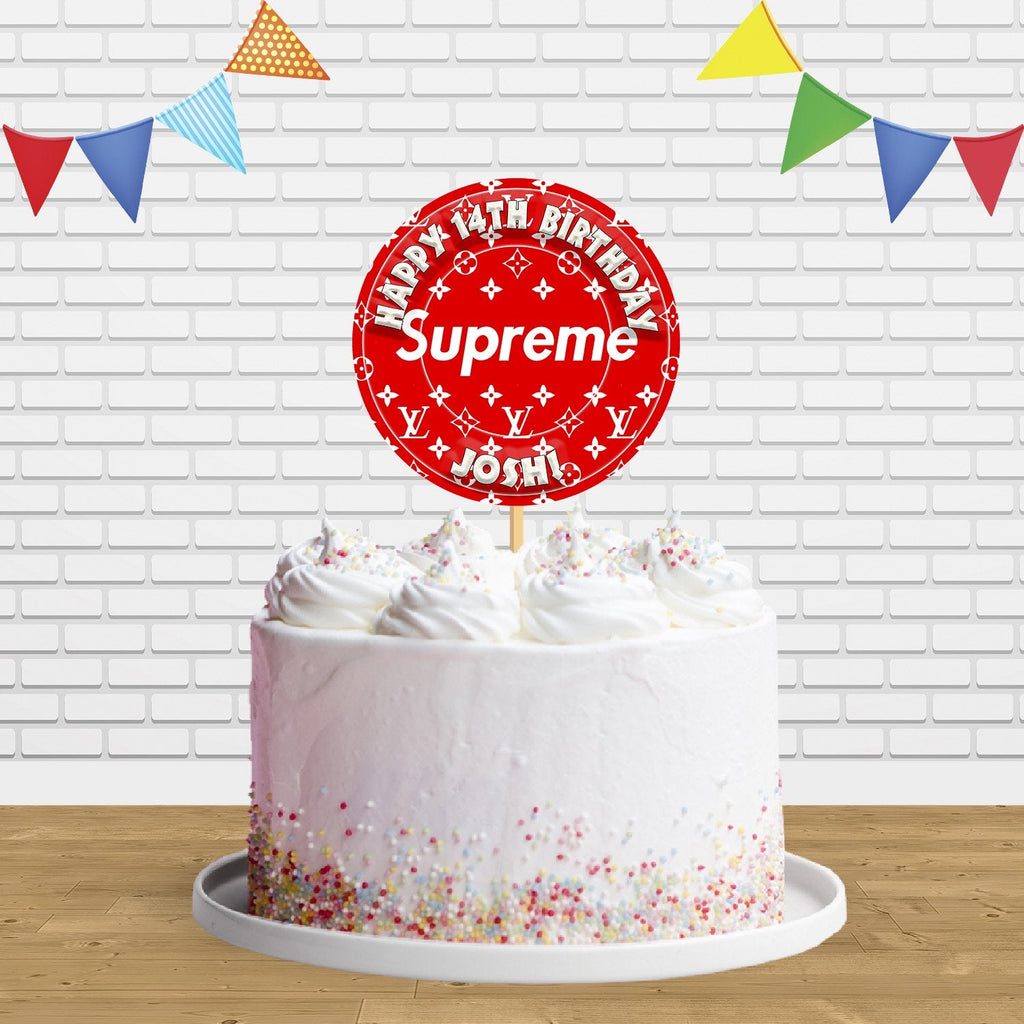 Supreme Cake Topper Centerpiece Birthday Party Decorations