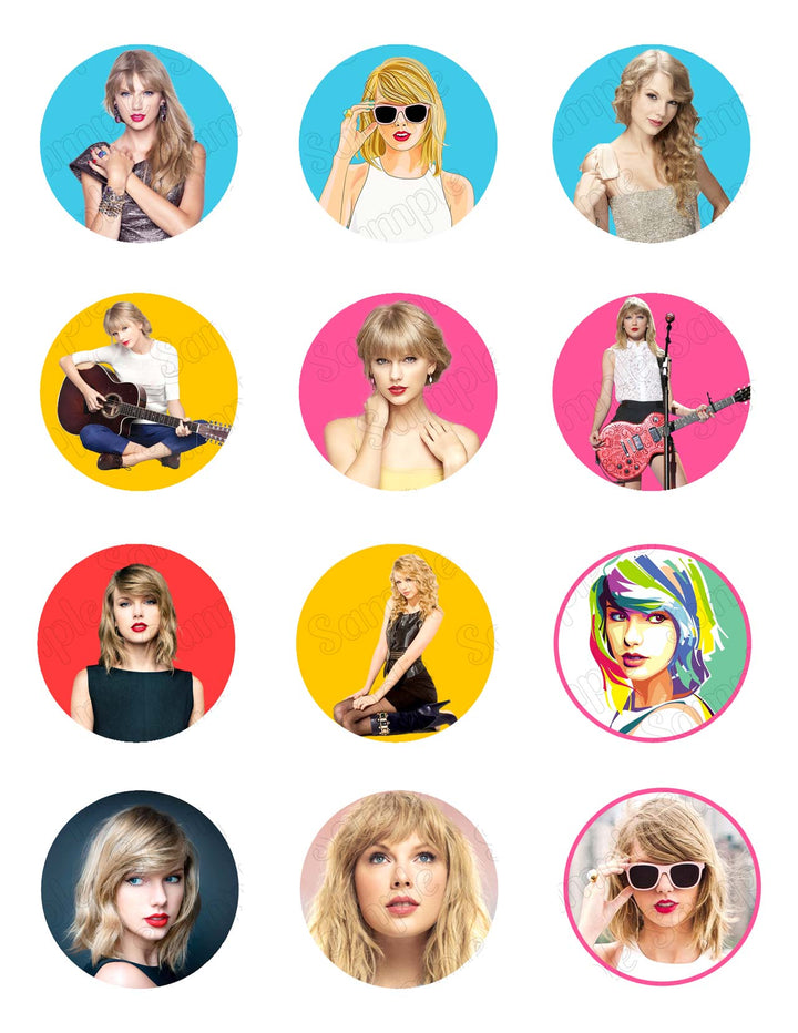 Taylor Swift Edible Cupcake Toppers