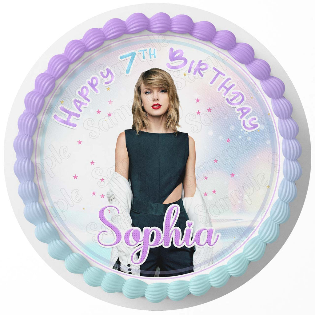 Taylor Swift RD Edible Cake Toppers Round