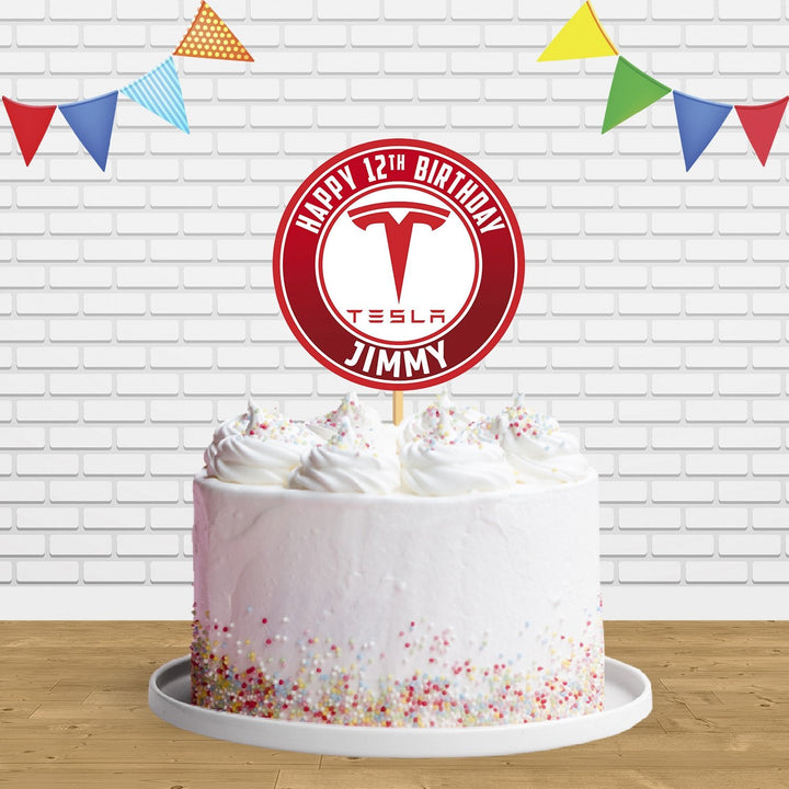 Tesla Cake Topper Centerpiece Birthday Party Decorations