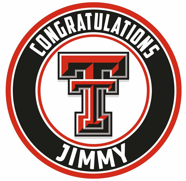 Texas Tech Edible Cake Toppers Round